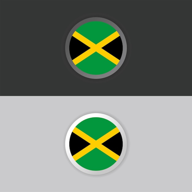 Illustration of Jamaica flag Template