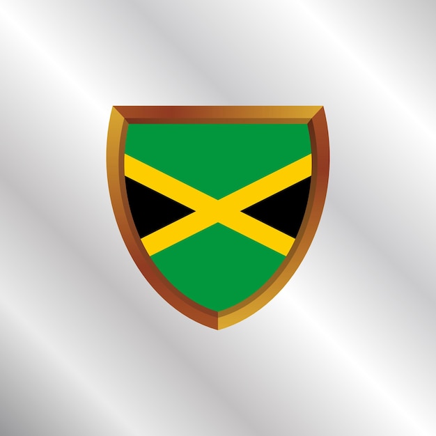 Illustration of Jamaica flag Template