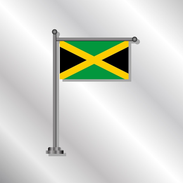 Illustration of Jamaica flag Template