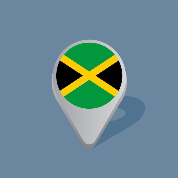 Illustration of Jamaica flag Template