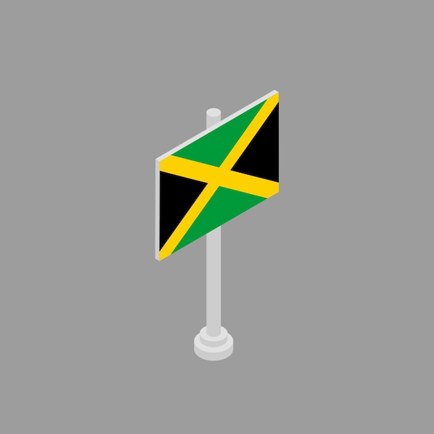 Illustration of Jamaica flag Template