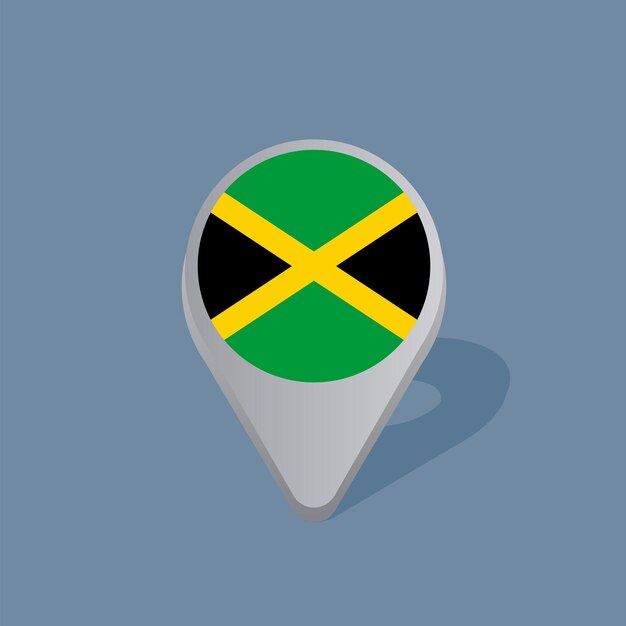 Illustration of Jamaica flag Template