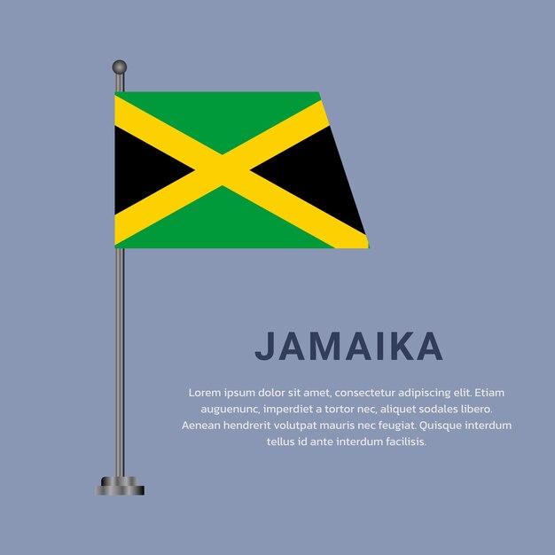 Illustration of Jamaika flag Template