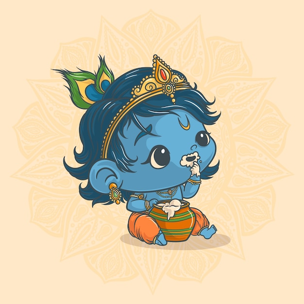 Vector illustration for janmashtami