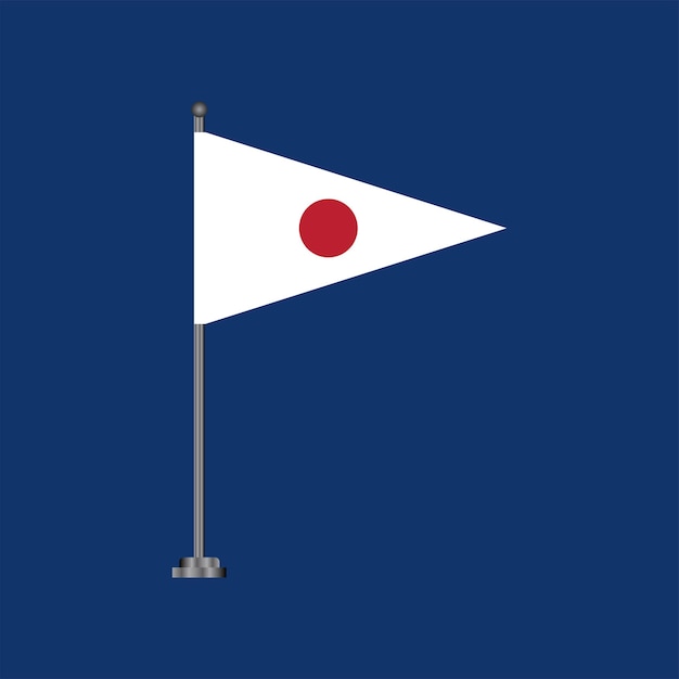 Illustration of Japan flag Template