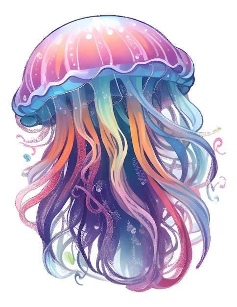 Illustration of Jellyfishes Vector Jellyfish