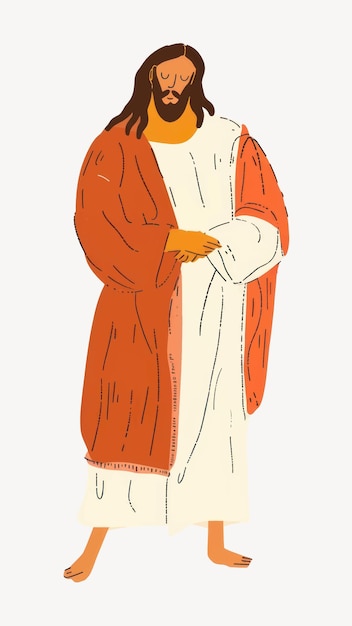 Vector illustration of jesus christ figure