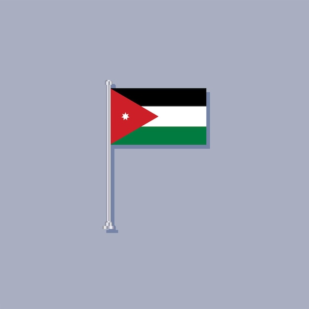 Illustration of Jordan flag Template