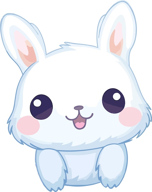 Illustration kawaii Rabbit sticker vector