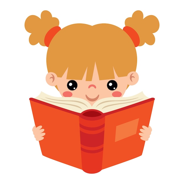 Illustration Of Kid Reading Book