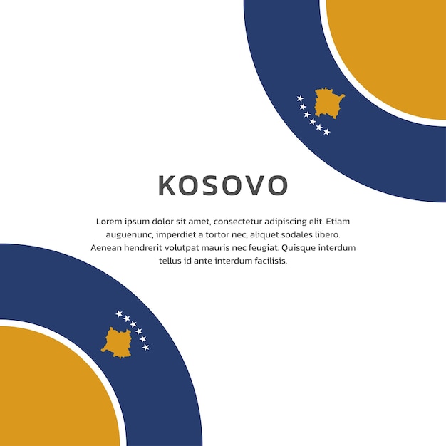 Illustration of Kosovo flag Template