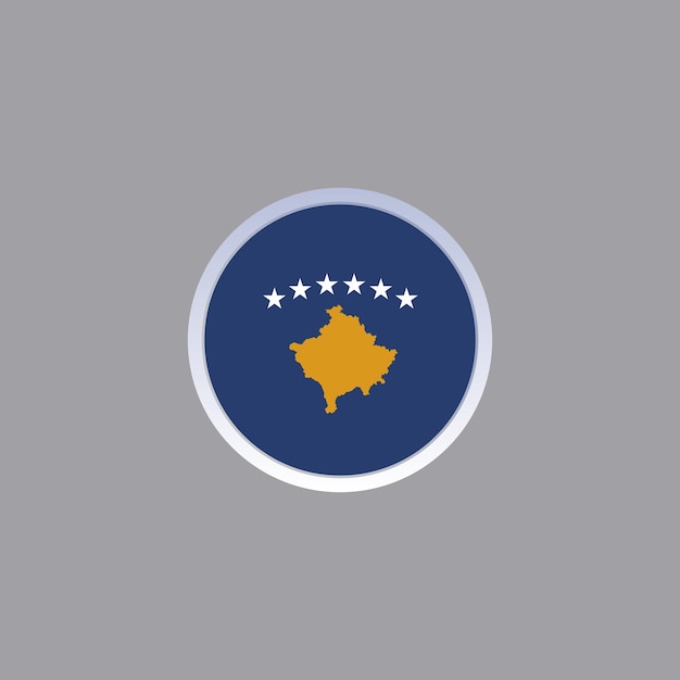 Illustration of Kosovo flag Template