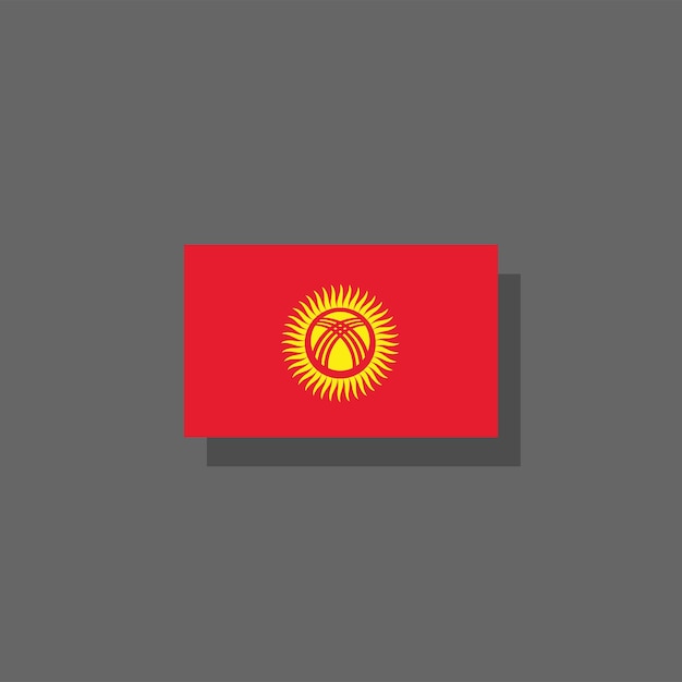 Illustration of Kyrgyzstan flag Template