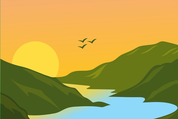 illustration landscape background