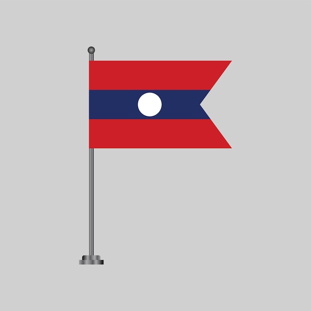 Vector illustration of laos flag template