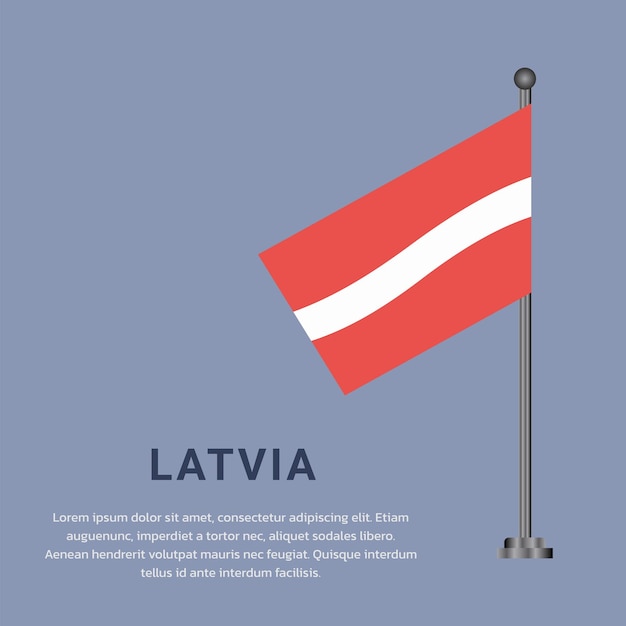 Illustration of Latvia flag Template