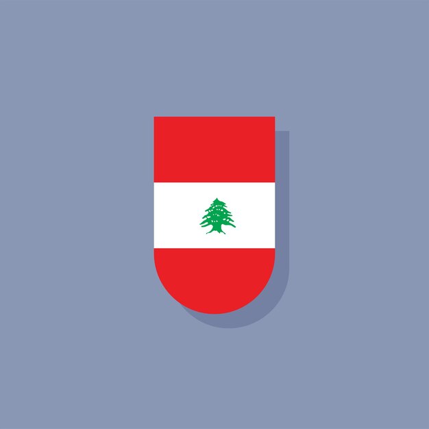 Illustration of Lebanon flag Template