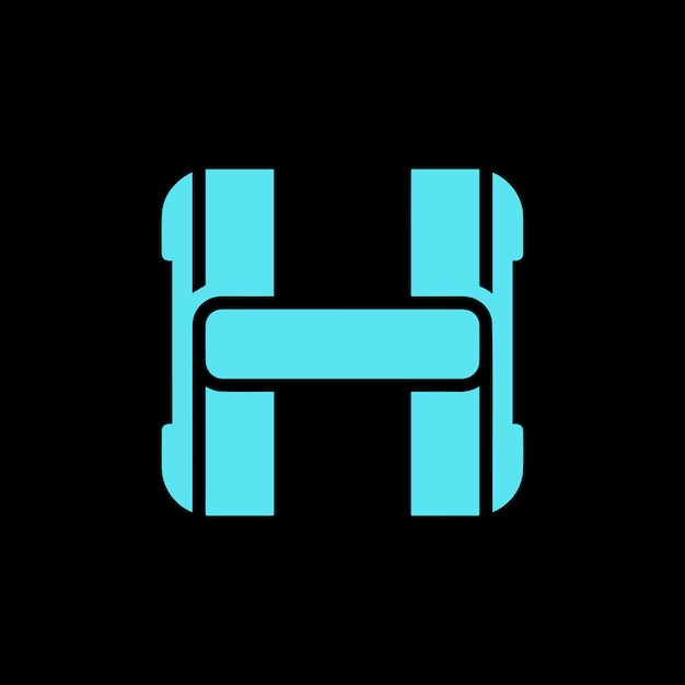 Vector illustration of letter h modern cyber tech logo