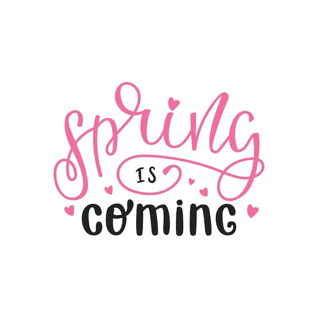 Illustration, lettering spring