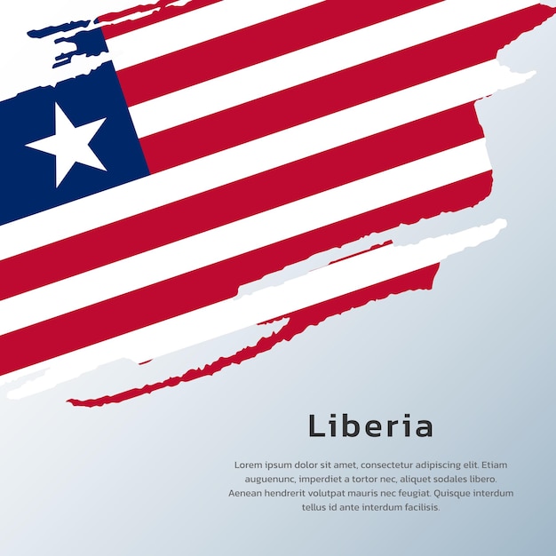 Illustration of Liberia flag Template