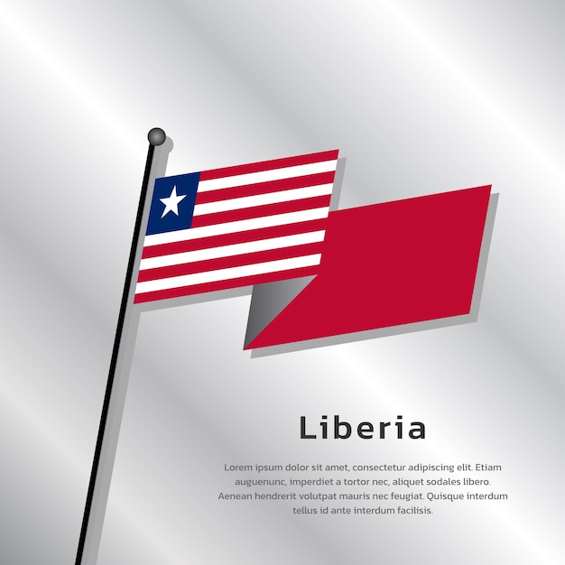 Illustration of Liberia flag Template