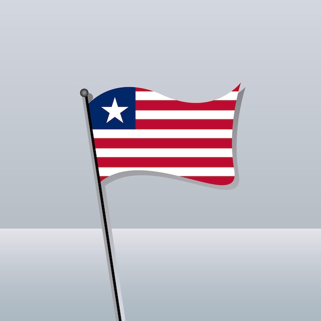 Illustration of Liberia flag Template