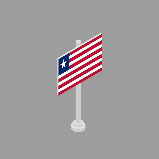 Illustration of Liberia flag Template