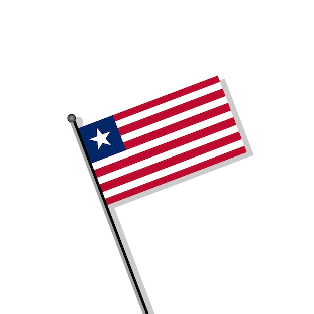 Illustration of Liberia flag Template