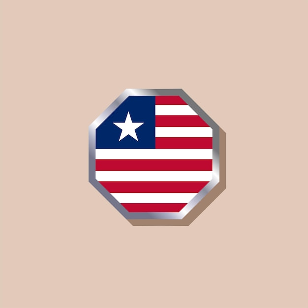 Illustration of Liberia flag Template