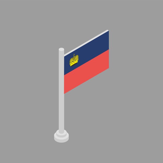 Illustration of Liechtenstein flag Template