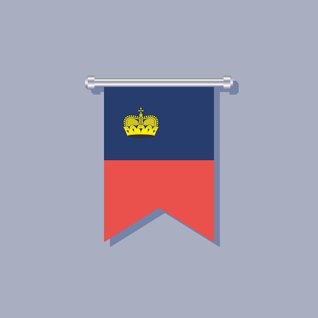 Illustration of Liechtenstein flag Template