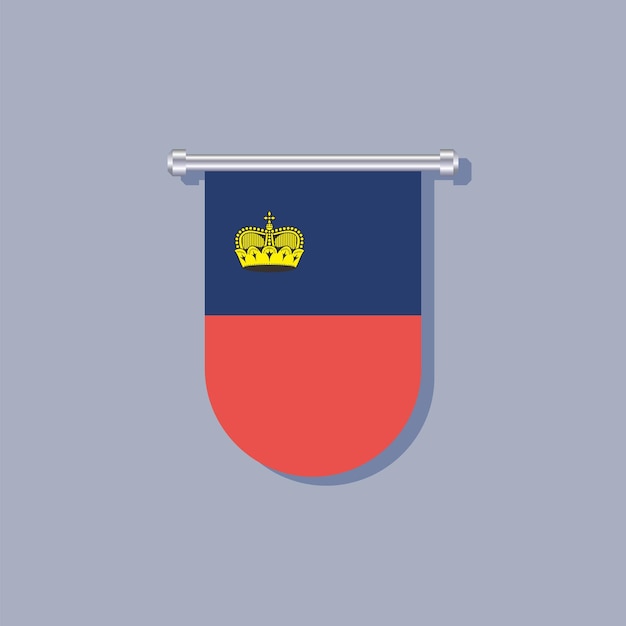 Illustration of Liechtenstein flag Template