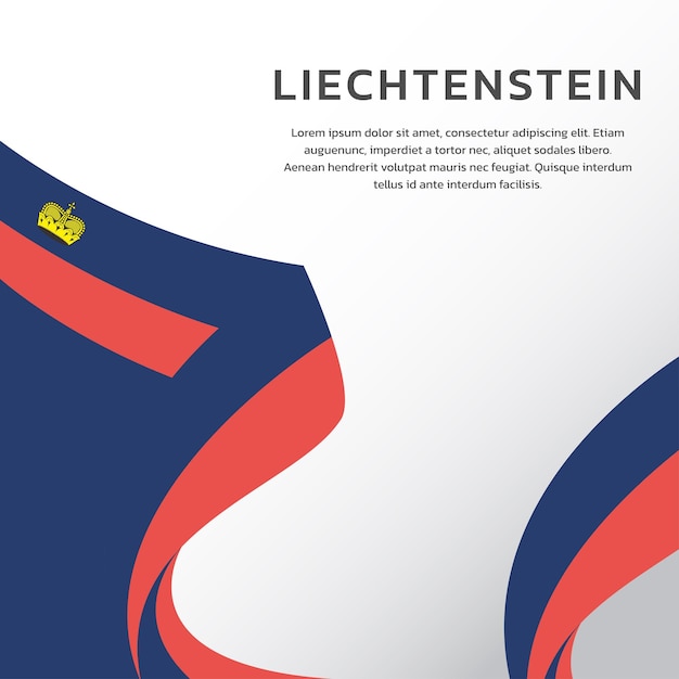 Illustration of Liechtenstein flag Template