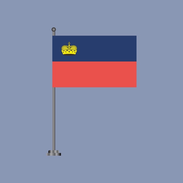 Illustration of Liechtenstein flag Template