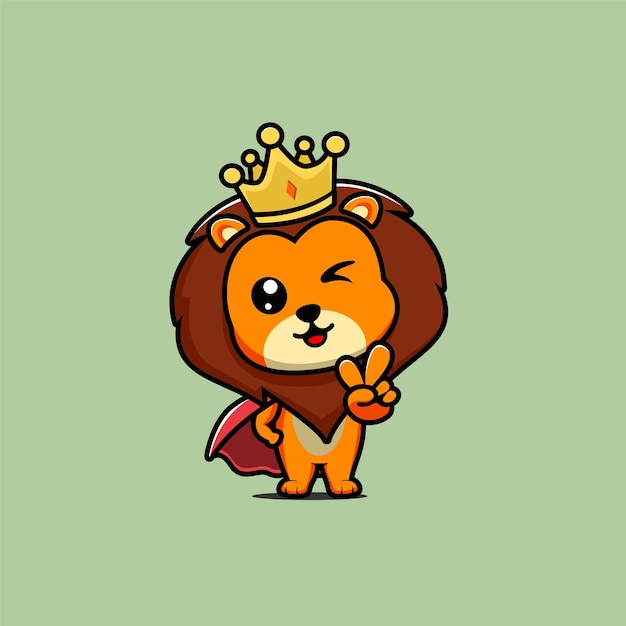 illustration of lion the king of the jungle vector design