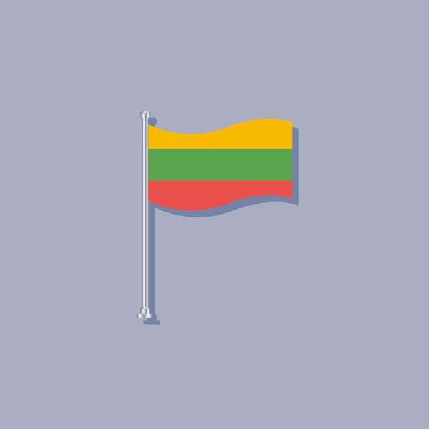 Illustration of Lithuania flag Template