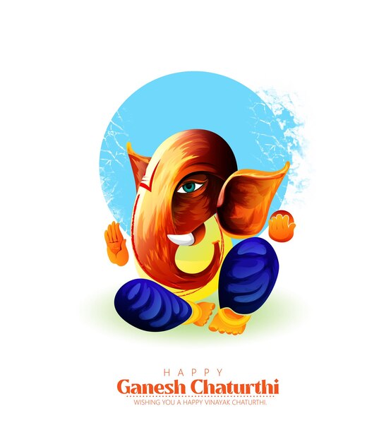 Vector illustration of lord ganpati background for ganesh chaturthi festival of india