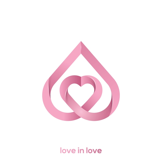 Illustration of a love logo in love