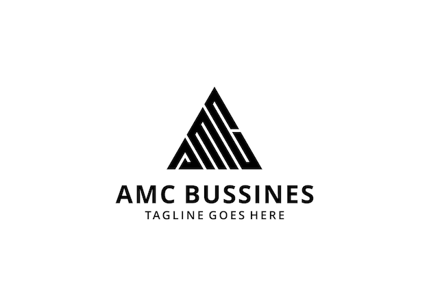 Illustration A M C logo vector, A M C triangle vector