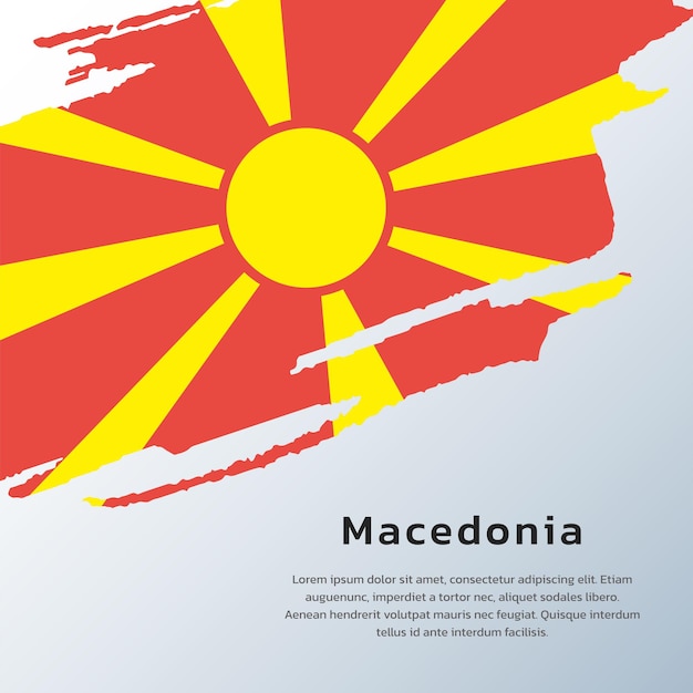 Illustration of Macedonia flag Template