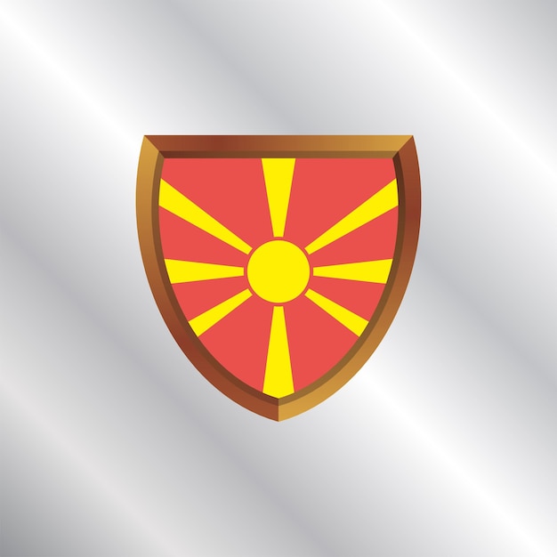 Vector illustration of macedonia flag template