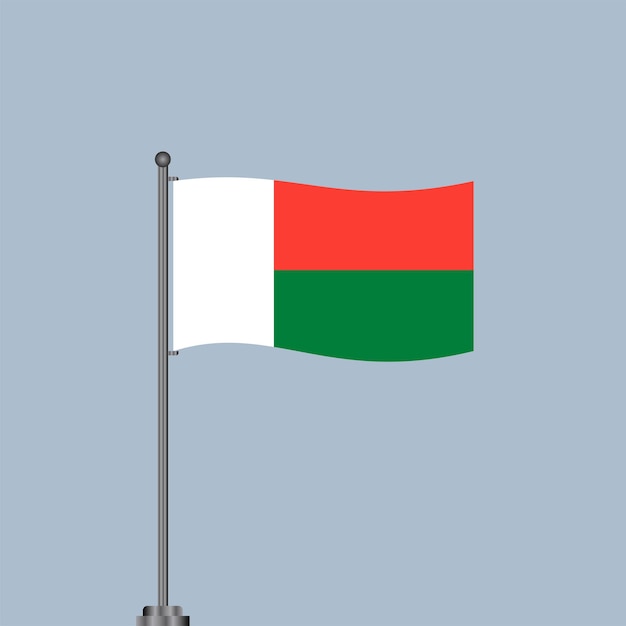 Illustration of Madagascar flag Template