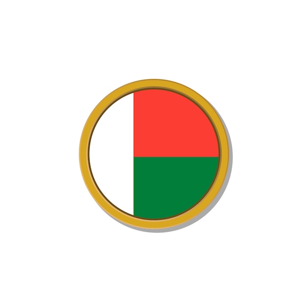 Illustration of Madagascar flag Template