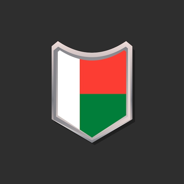 Illustration of Madagascar flag Template