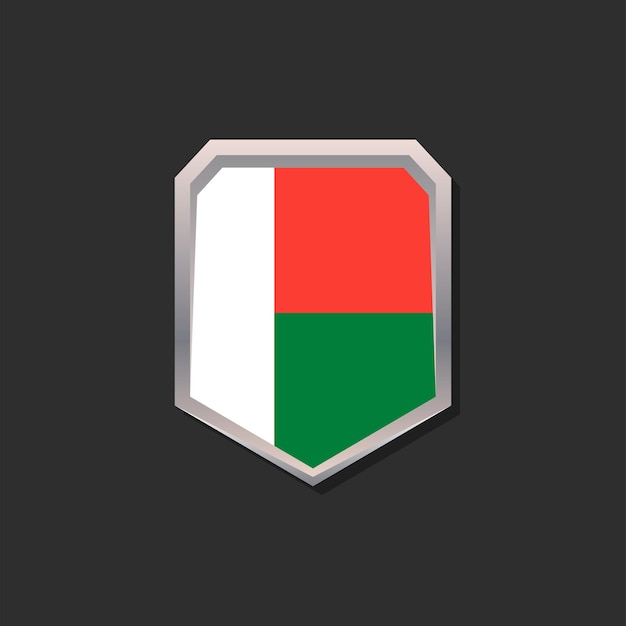 Illustration of Madagascar flag Template