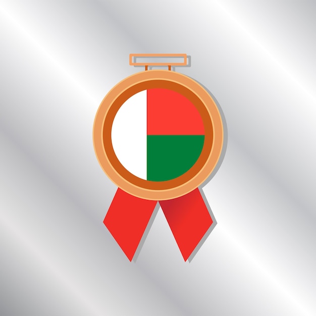 Illustration of Madagascar flag Template