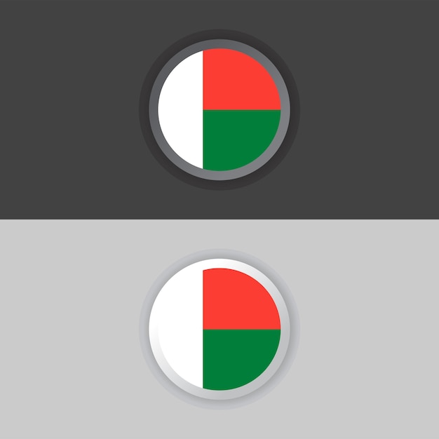 Illustration of Madagascar flag Template