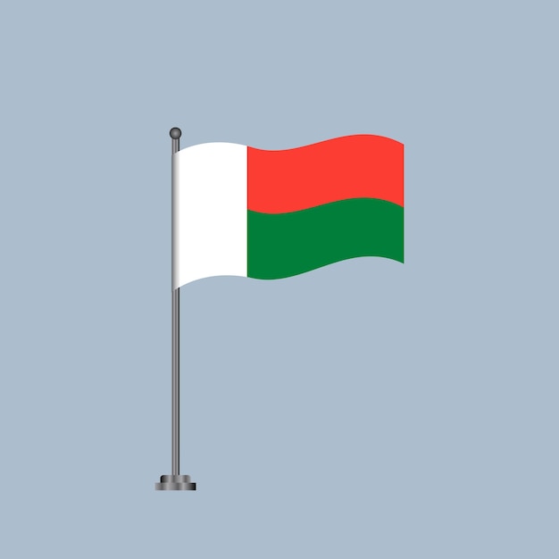 Illustration of Madagascar flag Template