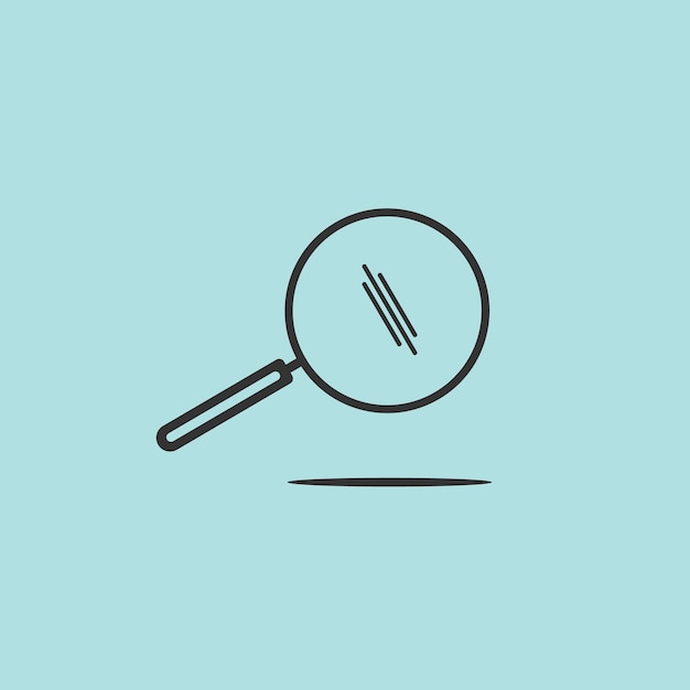 Illustration of magnifying glass icon