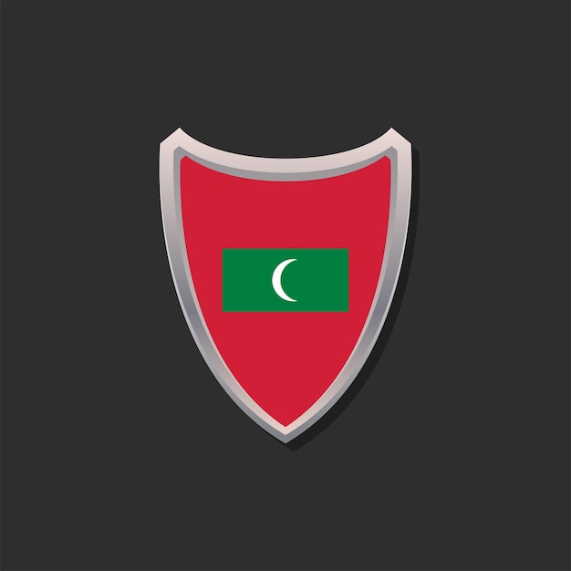 Illustration of Maldives flag Template